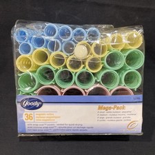GOODY Mega-Pack Magnetic Rollers Curlers w Snap Over Covers Vented 36 New 2000