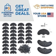 Comfortable and Lightweight Heel Taps - 30pcs Anti-Slip Rubber Pads for Repair