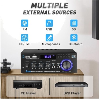 300W Wireless Bluetooth Amplifier