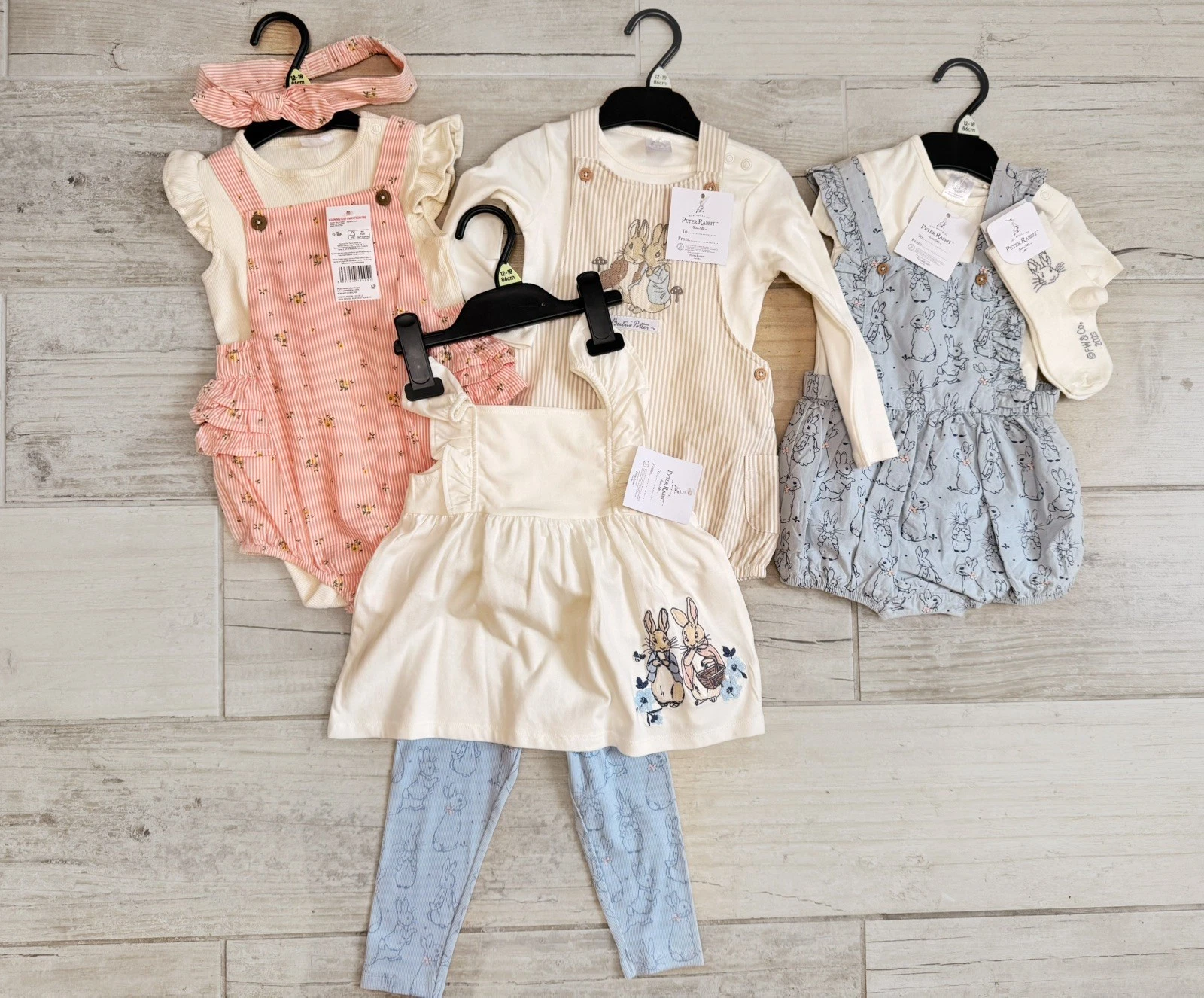 Baby Girl White/Pink/Cream/Blue Bundle Cloths 12-18 Months New
Opens in a new window or tab