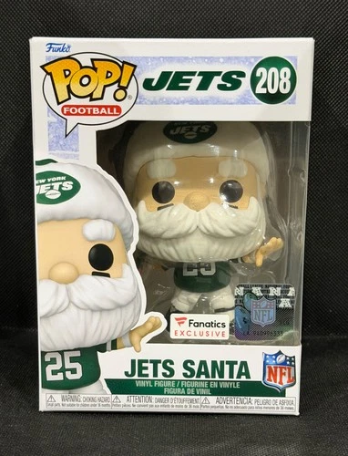 Funko pop NFL New York Jets Santa #208 Fanatics Exclusive + Protector