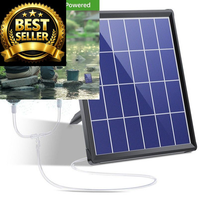 Biling Solar Pond Aerator with Battery Backup, Portable Design 3w, Black 