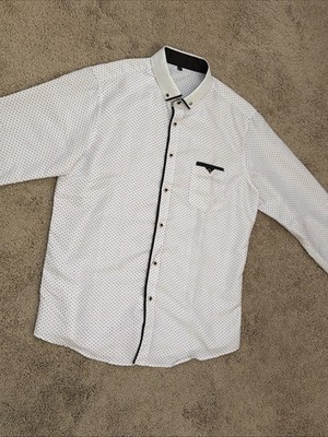 E-Bind Woven Wear Collection dress shirt Poka Dot Red White Blue