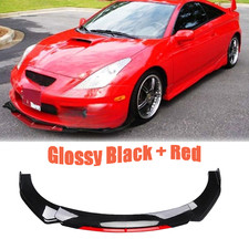 Front Bumper Lip Spoiler Splitter Body Glossy Black Red For Toyota Celica Gt