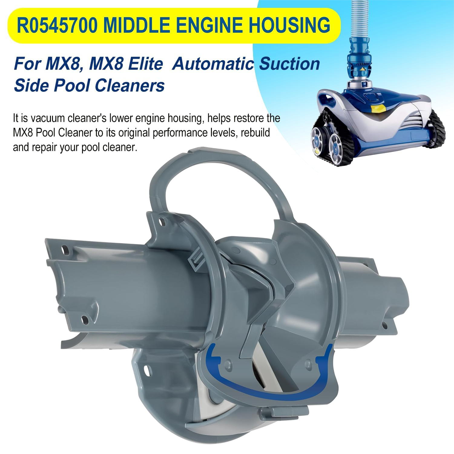 R0545700 Mid Engine Housing Replacement for Zodiac MX8 /MX8 Elite Pool Cleaner