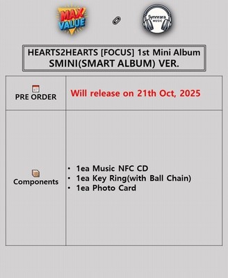 HEARTS2HEARTS FOCUS 1st Mini Album SMINI(SMART) Ver/NFC+KeyRing+