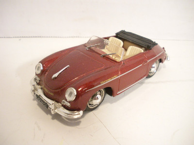 Vintage Brumm DieCast Scale Model Car Porsche 356 Speedster Roadster 1:43 Maroon