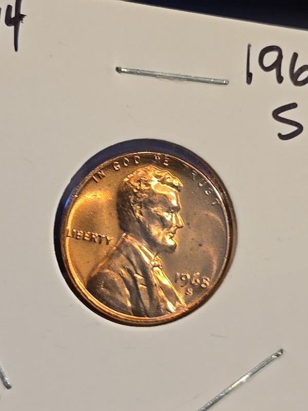 1968 S Gem Bu Lincoln Memorial Cent Penny Taken From A Obw Roll Pristine Example