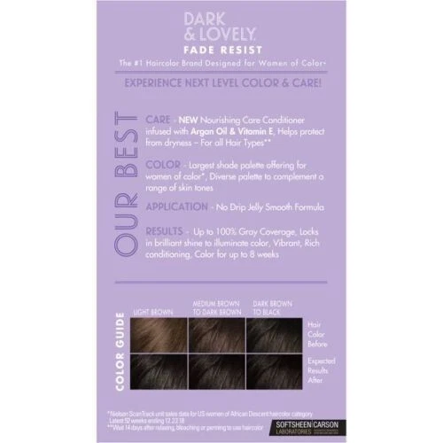 Dark and Lovely Fade Resistant Rich Conditioning Hair Color Jet Black 1 Count - Image 3 of 4