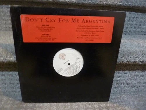 MADONNA DON’T CRY FOR ME ARGENTINA 12” vinyl record US PROMO RARE