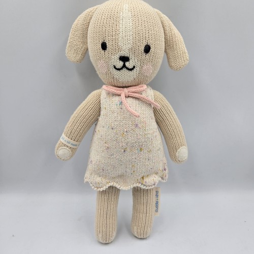 MIA THE DOG 13 Inch Plush Cuddle And + Kind Knit Doll - Hand Made in Peru