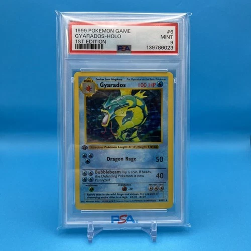 PSA 9 Gyarados 1st Edition Base Set 1999 Pokemon Card 6/102 Vintage