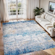 8x10 ft Washable Modern Abstract Area Rug Non Slip Living Room Bedroom Nursery