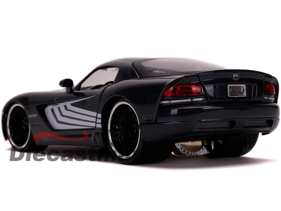 Jada 1:24 Hollywood Rides 2008 Dodge Viper W Figures Venom 31750 Spider Man - Image 3 of 4