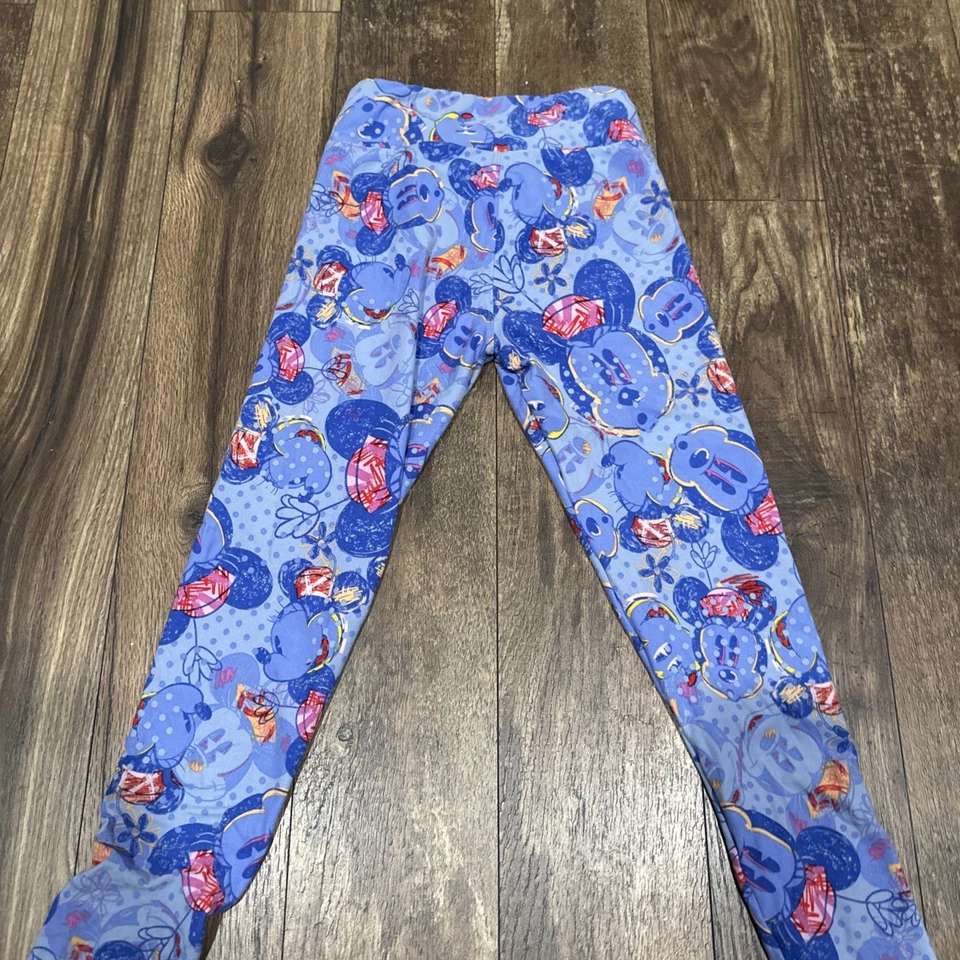 Leggings LuLaRoe Azul Rojo Blanco Mickey Mouse Para Mujer Talla Única Usados Foto 3 de 4
