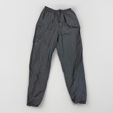 Vintage Nike Track Pants Size L Black Windbreaker Nylon Ankle Zip Drawstring