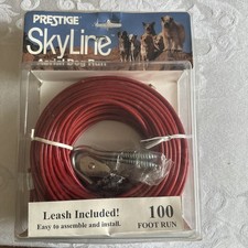 Aerial Dog Run Trolley System 100Ft Leash For Dogs Up To 60Lbs Easy Installation