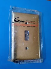 New Sierra Brushed Brass Toggle Switch Cover Wall Plate