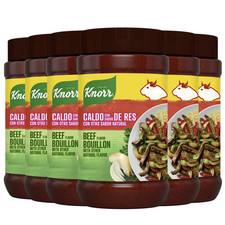  6 pack Knorr Granulated Beef Bouillon Ground Seasoning, 2.0 lb Jar