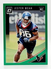 2018 Donruss Optic Green Holo #143 Jester Weah Pink RC 5/5 Houston Texans