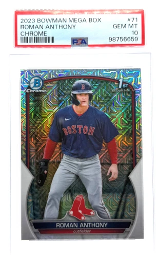 Roman Anthony PSA 10 2023 Bowman Chrome Mega Box 1st BCP-71 Mojo Refractor