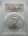 2021-P Silver Eagle Type 2 PCGS MS70 FIRST STRIKE Signed Emily Damstra