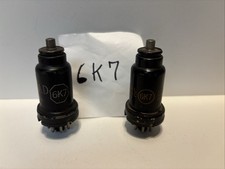 GE &Ken-Rad Vintage Vacuum Tube 6K7 Metal For Radios Amplifiers Audio Tested