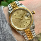 1987 Rolex Date 15053 18K Gold & Stainless Steel Wristwatch Mint - Box & Papers