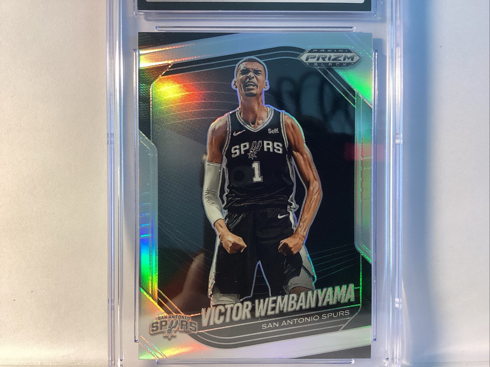 2024-25 Panini Prizm Black Victor Wembanyama #1 Silver Prizm N/M 8 view 2