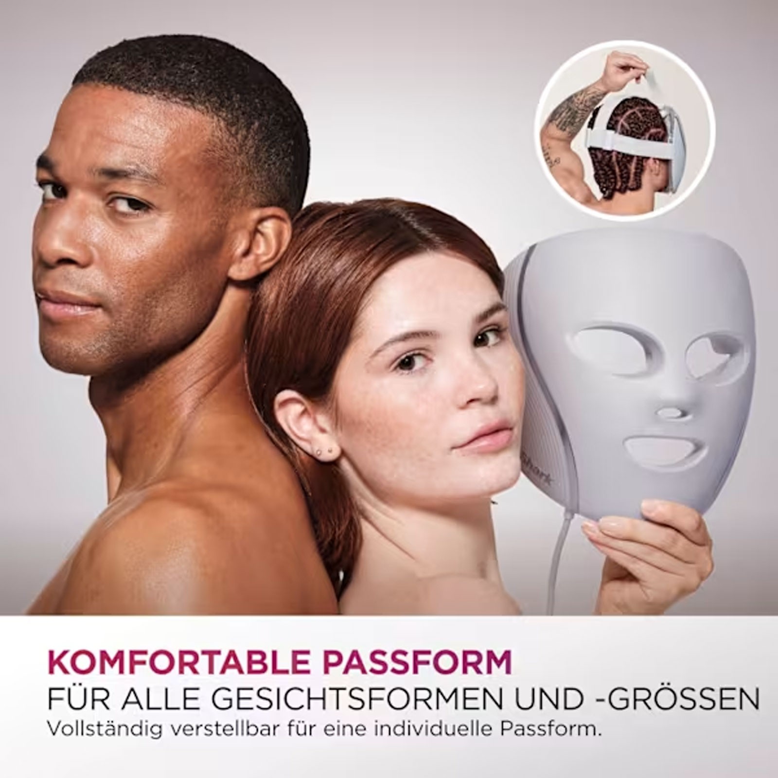 Shark FW312EUPL CyroGlow Gesichtspflege LED-Gesichtsmaske Khlungsfunktion wei 74690₽