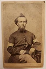 CDV of Union 1st Sgt Andrew J Joslin 113th Illinois Infantry Later USCT Officer