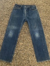 Vintage Levis 501 Jeans 35x34 1980s Made in USA Straight Leg Button Fly