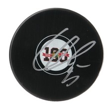COREY CRAWFORD CHICAGO BLACKHAWKS 100 YEAR CENTENNIAL SIGNED LOGO PUCK W- COA