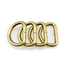 Extra Thick 4mm Welded Strong D Shape Rings D Ring Metal Heavy Duty Bronze 1 ...