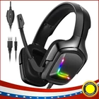 K20 Wired Gaming Headset with LED RGB Lights Stereo Headphones For Computer PS4