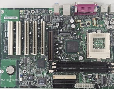 Vtg Intel Desktop Board D815EEA2 D815EPEA2 W/ 1.2GHZ PIII Intel CPU, 512MB RAM