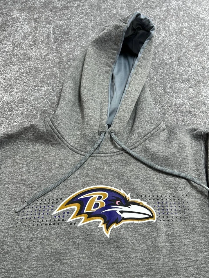 Under Armour Coldgear Sudadera con Capucha Para Hombres XL Gris Baltimore Ravens NFL Fútbol Suelto Foto 3 de 4