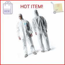 Andes Safety Hazmat Suits, Heavy Duty Full Body Disposable Paint Suits, Coverall