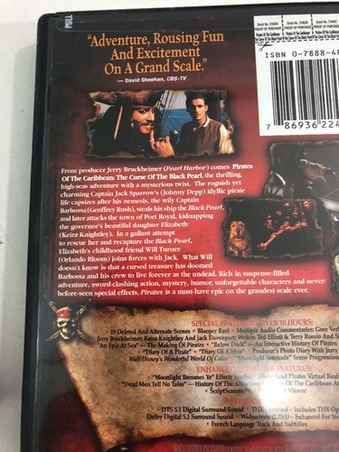 Pirates of the Caribbean: The Curse of the Black Pearl (DVD, 2003) - Picture 3 of 12
