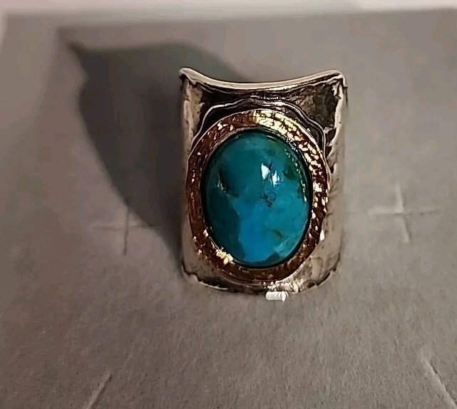 sterling silver ring  925 Gemstone Ring Labradori… - image 2