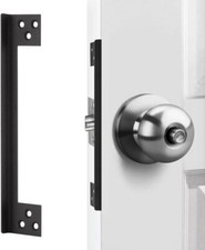Door Latch Guard Plate, Outswing Security 7 in. - 1pack, Matte Black