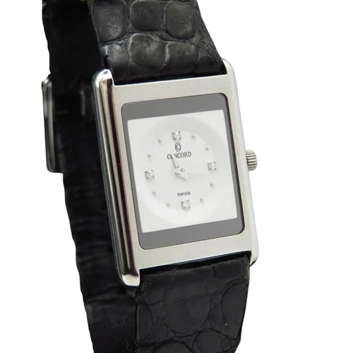 Concord La Scala 4P Diamond Rectangular Ladies Watch 14 C1 669.0 Strap AS-IS - Picture 3 of 8