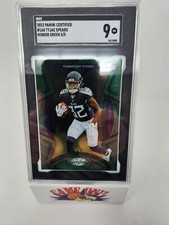 2023 Panini Certified #168 RC Rookie Tyjae Spears Green #ed 5/5 SGC 9