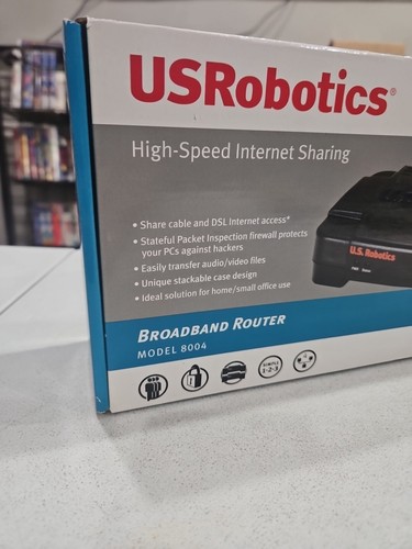 Router 4-Port US Robotics USR8004 10/100 Wired 738168037247 πΊπΈ FREE SHIPPING - Picture 2 of 9