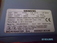 SIEMENS 5 HP DRIVE 6SE9521-8CC40