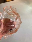 Fluted Pink  Glass  Dish 16cm X 5cm