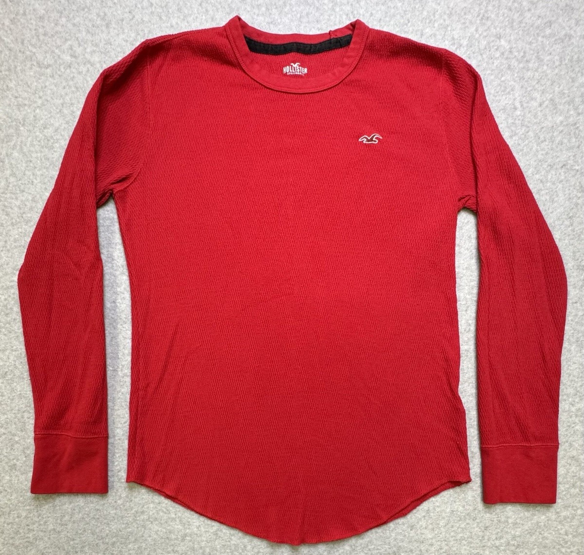 Henleys Hollister Hollister Red Long Sleeve Hollister Men's