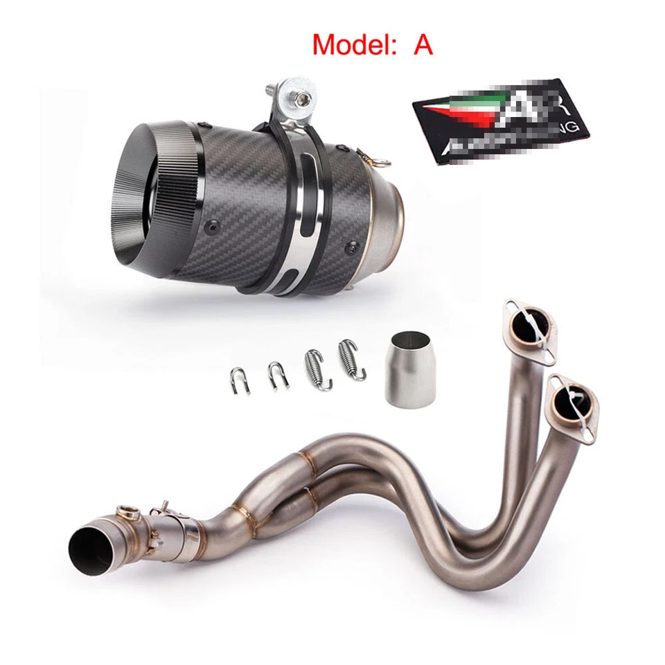 Tubo silenciador sistema escape completo carbono para Kawasaki Ninja 650 Z650 2012-2022 Foto 3 de 4