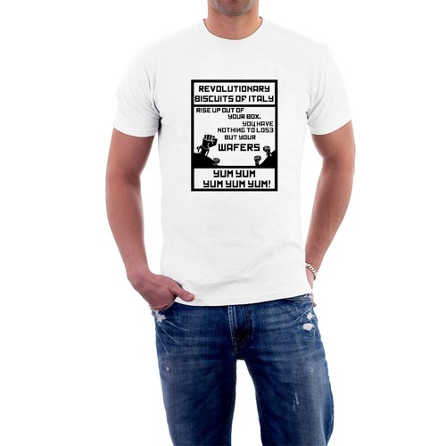 Revolutionary Biscuits of Italy T-shirt Young Ones Wafers Punk Politics Funny - Picture 2 of 14