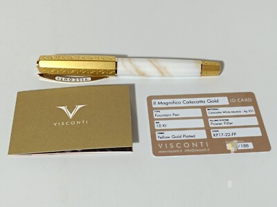 Visconti Il Magnifico Fountain Pen Calacatta Gold White Marble Limited Edition